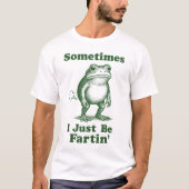 Grappige kikker furzende meme ontwerp t-shirt (Voorkant)