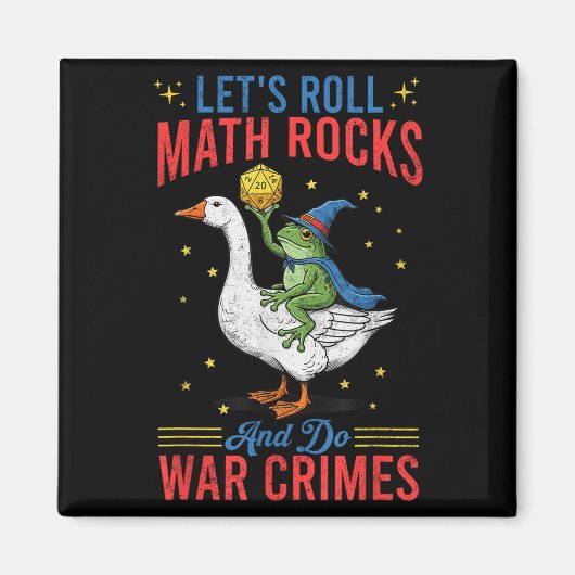 Grappige Kikker Gans Laten we Math Rocks rollen en Magneet (Voorkant)
