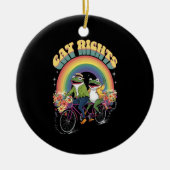 Grappige Kikker Gay Rechten LGBT Rainbow Pride Maa Keramisch Ornament (Voorkant)