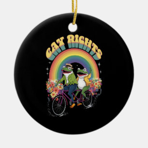 Grappige Kikker Gay Rechten LGBT Rainbow Pride Maa Keramisch Ornament
