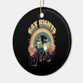 Grappige Kikker Gay Rechten LGBT Rainbow Pride Maa Keramisch Ornament (Links)