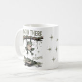 Grappige kikker "Hang erin, het wordt erger" Koffiemok (Voorkant links)