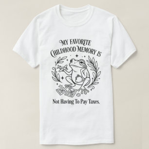 Grappige kikker Kindertijdherinnering Geen belasti T-shirt