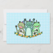 Grappige Kikker Kinderverjaardagsfeestje Eenvoudig Kaart (Achterkant)