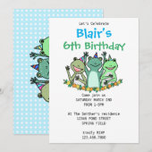 Grappige Kikker Kinderverjaardagsfeestje Eenvoudig Kaart (Voorkant / Achterkant)