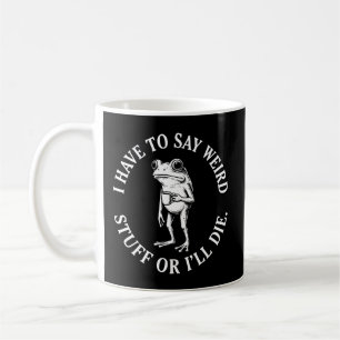 Grappige Kikker Koffie Zegt Rare Dingen Vintage Hu Koffiemok