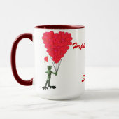 Grappige kikker & liefde hart Valentijnse Mok (Links)