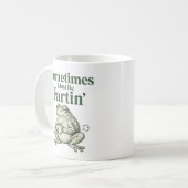 Grappige Kikker Meme Koffie Koffiemok (Voorkant links)