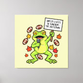 Grappige Kikker Meme Satire – Verenigde Staten van Canvas Afdruk (Voorkant)