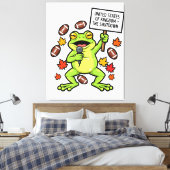 Grappige Kikker Meme Satire – Verenigde Staten van Canvas Afdruk (Insitu (Slaapkamer))