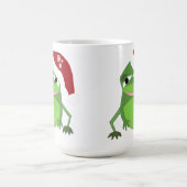 Grappige kikker met een kerstmuts koffiemok (Center)