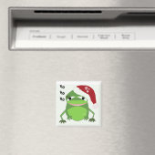 Grappige kikker met een kerstmuts magneet (Insitu (Vaatwasser))
