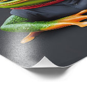 Grappige kikker met zonnebril foto afdruk (Hoek)