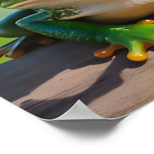 Grappige kikker met zonnebril poster (Hoek)