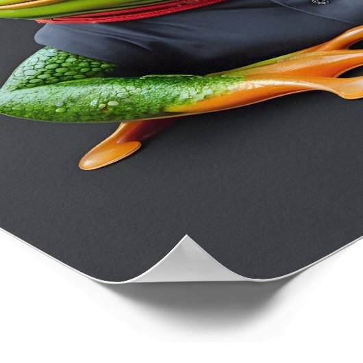 Grappige kikker met zonnebril poster (Hoek)