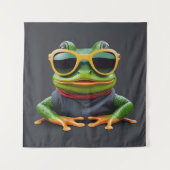 Grappige kikker met zonnebril wandkleed (Voorkant)