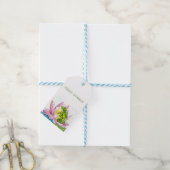 Grappige kikker op een lotus cadeaulabel (Met Touw)