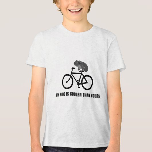 Grappige Kikker op Fiets T-Shirt | Cool Fietsdier (Voorkant)
