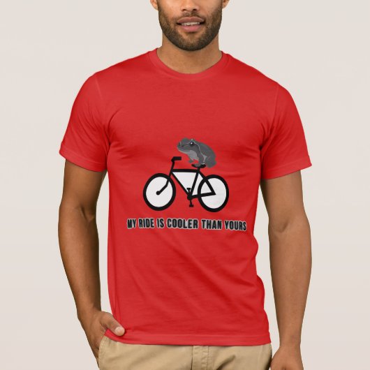 Grappige kikker op fiets T-shirt | Cool fietsdier  (Voorkant)
