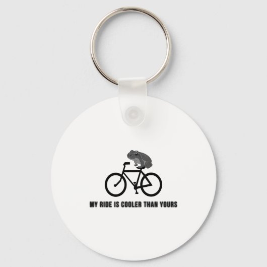 Grappige Kikker op Fiets T-Shirt | Cool Fietsdier Sleutelhanger (Voorkant)