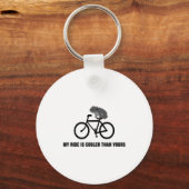 Grappige Kikker op Fiets T-Shirt | Cool Fietsdier Sleutelhanger (Voorkant)