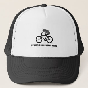 Grappige kikker op fiets T-shirt Cool fietsen di Trucker Pet