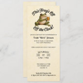 Grappige kikker pensioen bierfeest kaart (Voorkant / Achterkant)