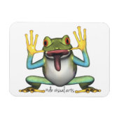 Grappige kikker Premium magneet (Horizontaal)