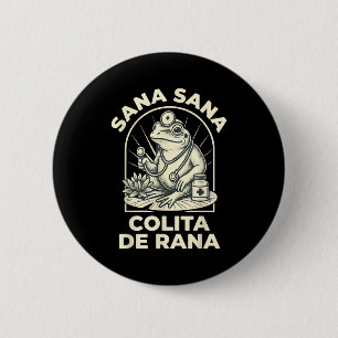 Grappige kikker Sana Sana Colita De Rana Schattige Ronde Button 5,7 Cm