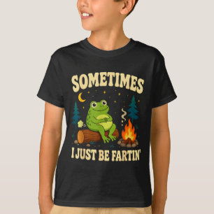 Grappige kikker scheet grap camping kampvuur dier t-shirt