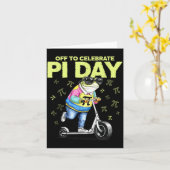 Grappige kikker scooter om dag mannen vrouwen te v kaart (Gele Bloem)
