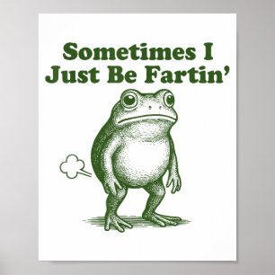 Grappige kikker Soms laat ik gewoon scheten uit Vi Poster