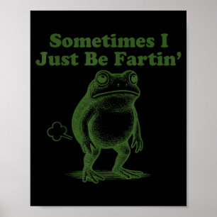 Grappige Kikker Soms Scheet Ik Gewoon Vintage Kikk Poster