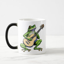 Grappige kikker spelen gitaar gepersonaliseerd