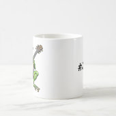 Grappige kikker spelen gitaar gepersonaliseerd magische mok (Center)