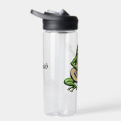 Grappige kikker spelen gitaar gepersonaliseerd waterfles (Rechts)