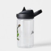 Grappige kikker spelen gitaar gepersonaliseerd waterfles (Links)