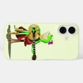 Grappige kikker spelen gitaar iPhone Case (Achterkant (horizontaal))
