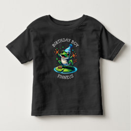 Grappige kikker thema verjaardag jongen kinder shirts