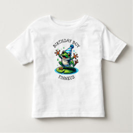 Grappige kikker thema verjaardag jongen kinder shirts