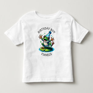 Grappige kikker thema verjaardag jongen kinder shirts