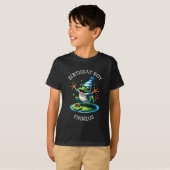Grappige kikker thema verjaardag jongen t-shirt (Voorkant volledig)