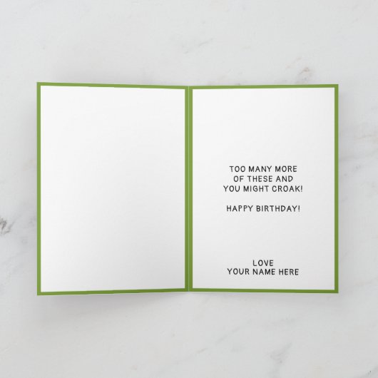 Grappige Kikker Toad Croak Dochter Gelukkige Verja Bedankkaart (Binnen)