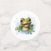 Grappige kikker voor baby shower confetti (Kleine voorkant)