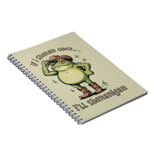 Grappige kikker voor geestelijke gezondheid notitieboek