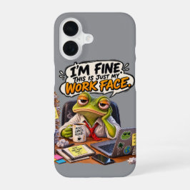 Grappige Kikker Werkgezicht Phonehoesje - Kantoorh iPhone 16 Hoesje
