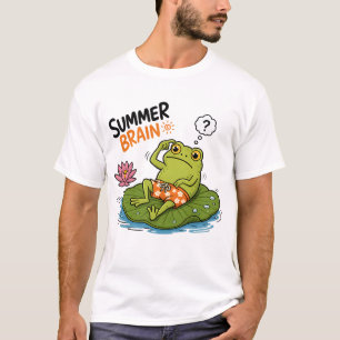 Grappige Kikker Zomer Brein Dolle Kikker Cartoon T-shirt