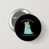 Grappige Kikker Zwangerschapsaankondiging Middelee Ronde Button 5,7 Cm (Voorkant /achterkant)