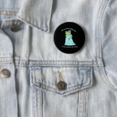Grappige Kikker Zwangerschapsaankondiging Middelee Ronde Button 5,7 Cm (In situ)
