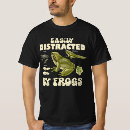 Grappige kikkerliefhebber gemakkelijk afgeleid doo t-shirt